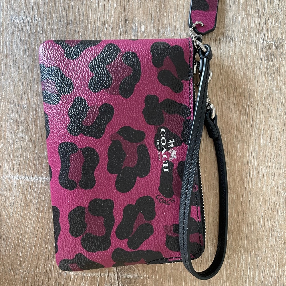 Coach Leopard Print Wristlet
